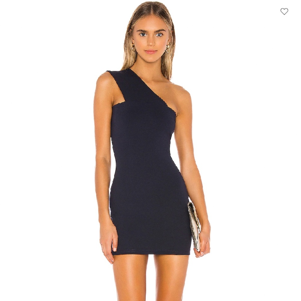 Superdown Rockie One Shoulder Dress Navy (S) NWOT